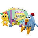 KIT LIBROS + PELUCHES + TITERES