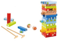 [TK-TY704A] TORRE DE MADERA DE ANIMALES CON MARTILLO