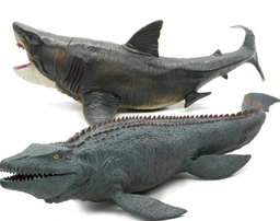 [DJ-KD01] KIT MOSASAURO Y TIBURON, FIGURAS DE DINOSAURIOS REALISTAS