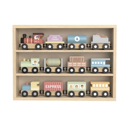 [TK-TH647N] SET DE TREN DE MADERA CON IMAN PARA CONECTAR VAGONES