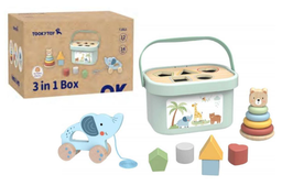 [TK-TJ011] JUEGO 3 EN 1, ARRASTRE, FORMAS DE ENSARTE Y APILABLE