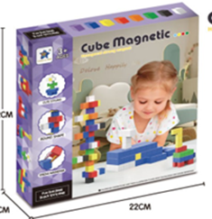 [FJ-60882] CUBOS MAGNETICOS COLORES - 100 PZS